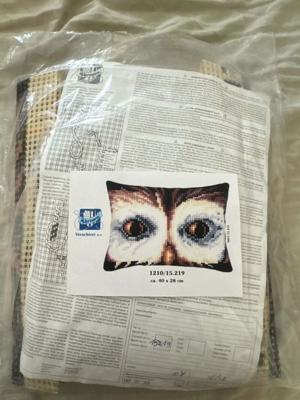 Vervaco Owl Pillow Cross Stitch Kit 1210/15.219